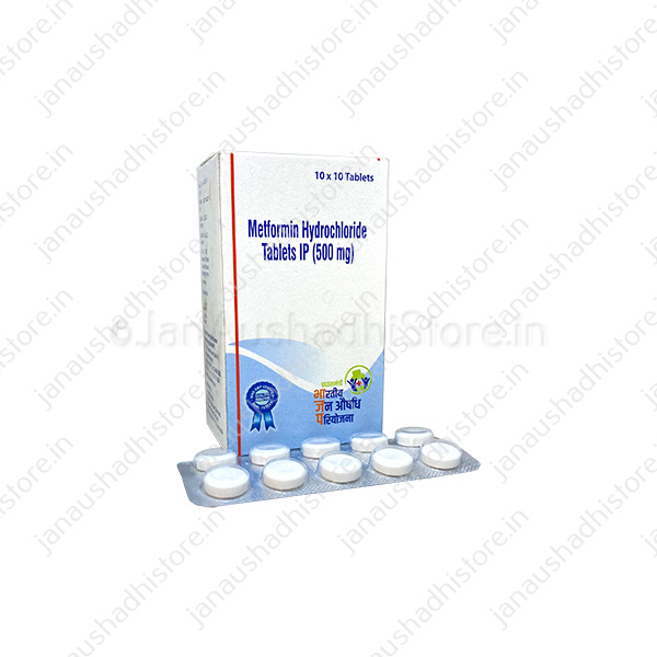 Metformin Hydrochloride Tablets IP 500mg