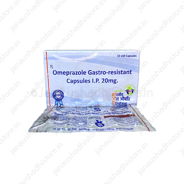 Omeprazole Gastro-resistant Capsules IP 20 mg